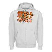 Dove Grey gobble gobble gobble Zipper Hoodie - CowGirlArtShop