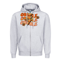 Heather Grey gobble gobble gobble Zipper Hoodie - CowGirlArtShop