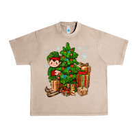French Oak Christmas Elf With Gift Urban Heavy Tee - BundleAndBundleShop