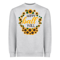 Heather Grey Happy Fall Sunflowers Heavyweight Sweatshirt - Bettercallsaul