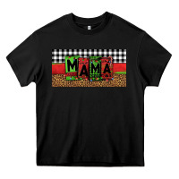 Black mama Christmas Heavy Core Tee - Jasminsmagicworld