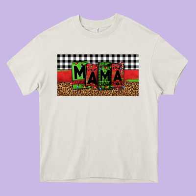 Mama Christmas Heavy Core Tee Designed By Jasminsmagicworld