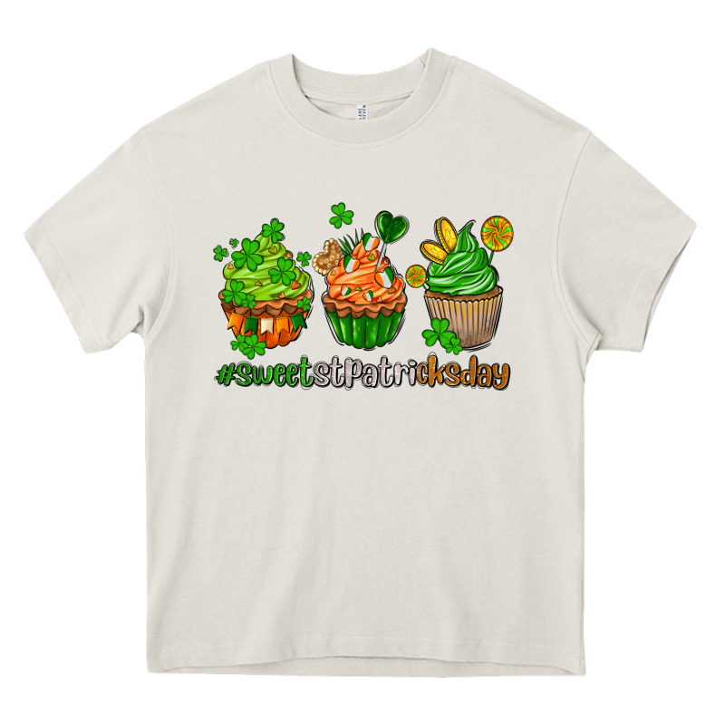 Sweet St Patricks Day Cupcake Heavy Core Tee by AdoDesignShop | Teevron