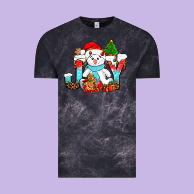 Joy Christmas With Snowman Bbs Vintage Tee Designed By Bundleandbundleshop