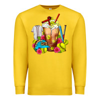 Lemon Softball Frappe Coffee Premium Sweatshirt - FaDigitalArtStudio