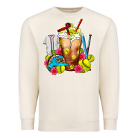 Sandshell Softball Frappe Coffee Premium Sweatshirt - FaDigitalArtStudio