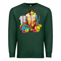 Sports Green Softball Frappe Coffee Premium Sweatshirt - FaDigitalArtStudio