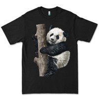Black Giant Panda Premium Tee - LillyAllenDesigns