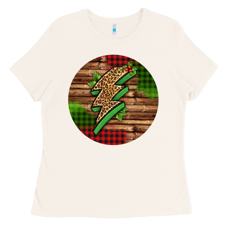 Leopard Lightning Bolt Christmas Ladies Tee by Jasminsmagicworld | Teevron