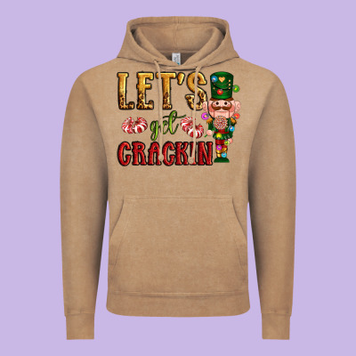 Let's Get Crackin Christmas Vintage Hoodie Designed By Nancycooperartshop