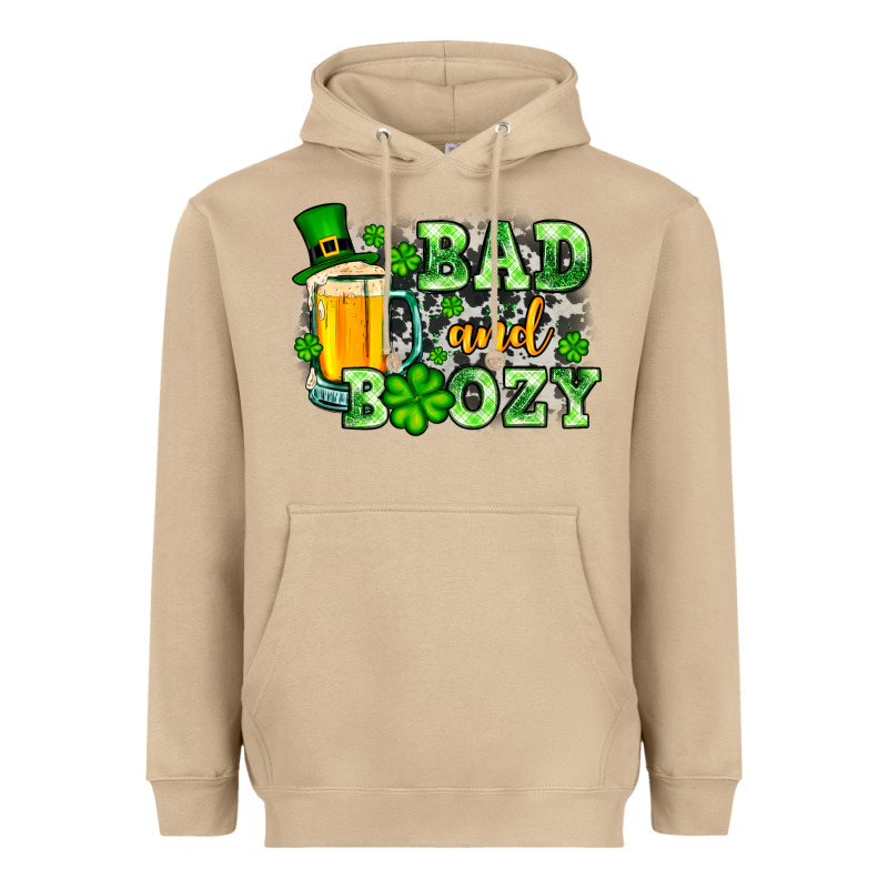 St. Patrick's Bad And Boozy Heavyweight Hoodie by OliviaCreatesArt | Teevron