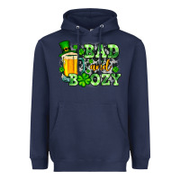 Navy St. Patrick's Bad and boozy Heavyweight Hoodie - OliviaCreatesArt