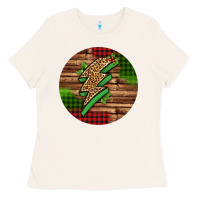 Bone leopard lightning bolt Christmas Ladies Tee - Jasminsmagicworld