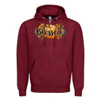 Burgundy blessed Zipper Hoodie - CowGirlArtShop
