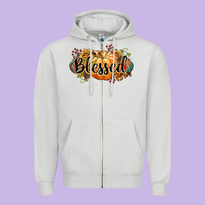 Blessed Zipper Hoodie Designed By Cowgirlartshop