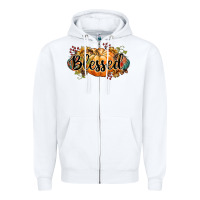 White blessed Zipper Hoodie - CowGirlArtShop