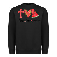 Black Faith Love Watermelon Heavyweight Sweatshirt - Bettercallsaul