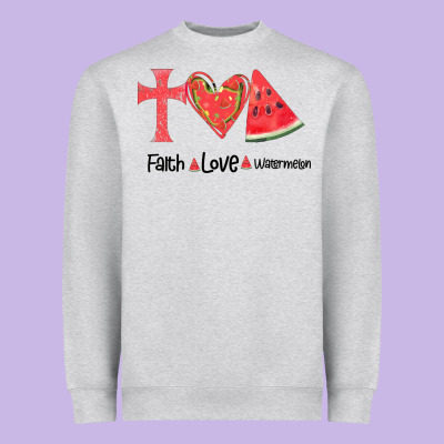 Faith Love Watermelon Heavyweight Sweatshirt Designed By Bettercallsaul
