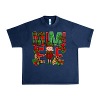 Navy Mimi Elf with Knitting Christmas Urban Heavy Tee - BundleAndBundleShop