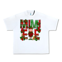 White Mimi Elf with Knitting Christmas Urban Heavy Tee - BundleAndBundleShop