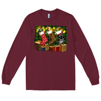 Burgundy Christmas Long Sleeve Tee - RanaPortraitStore