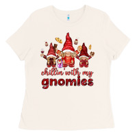 Bone chilling with my gnomies Ladies Tee - NancyCooperArtShop