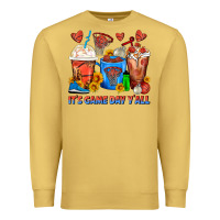 Antique Gold It's Game Day Y'all Basketball Coffee Cups Premium Sweatshirt - FaDigitalArtStudio