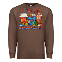 Chestnut It's Game Day Y'all Basketball Coffee Cups Premium Sweatshirt - FaDigitalArtStudio