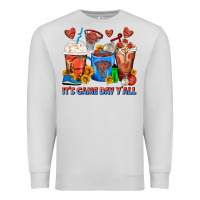 Dove Grey It's Game Day Y'all Basketball Coffee Cups Premium Sweatshirt - FaDigitalArtStudio