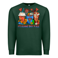 Sports Green It's Game Day Y'all Basketball Coffee Cups Premium Sweatshirt - FaDigitalArtStudio
