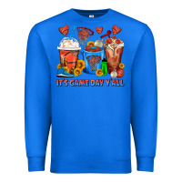 True Royal It's Game Day Y'all Basketball Coffee Cups Premium Sweatshirt - FaDigitalArtStudio