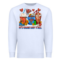 White It's Game Day Y'all Basketball Coffee Cups Premium Sweatshirt - FaDigitalArtStudio