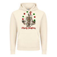 Vintage Artic Merry Christmas skeleton Vintage Hoodie - NancyCooperArtShop