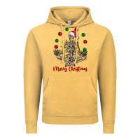 Vintage Mustard Merry Christmas skeleton Vintage Hoodie - NancyCooperArtShop