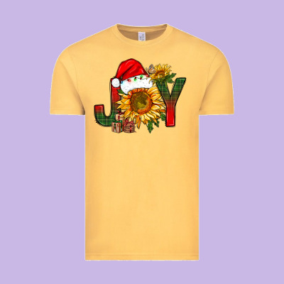 Joy Christmas With Sunflower Bbs Vintage Tee Designed By Bundleandbundleshop