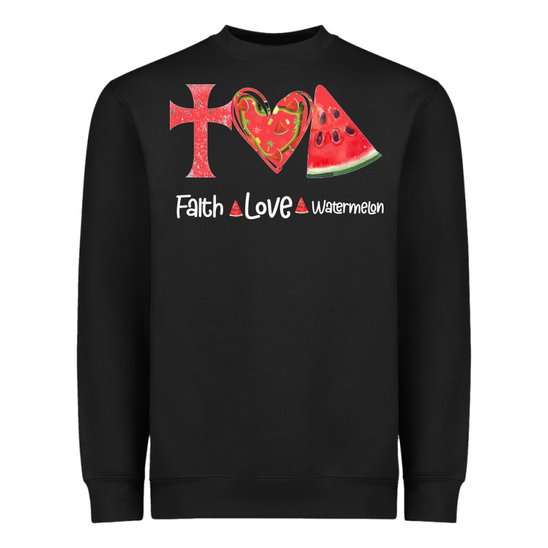 Faith Love Watermelon Heavyweight Sweatshirt by Bettercallsaul | Teevron