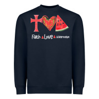 Navy Faith Love Watermelon Heavyweight Sweatshirt - Bettercallsaul