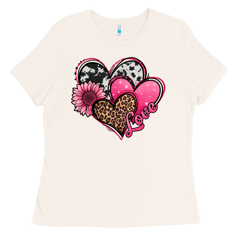 Valentines Day Western Hearts And Sunflower Ladies Tee by Jasminsmagicworld | Teevron