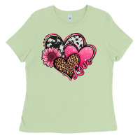 Matcha valentines day western hearts and sunflower Ladies Tee - Jasminsmagicworld