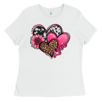 White valentines day western hearts and sunflower Ladies Tee - Jasminsmagicworld