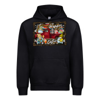Black Happy Easter Urban Hoodie - CowhideDigitalArt