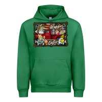 Emerald Happy Easter Urban Hoodie - CowhideDigitalArt