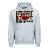 Heather Grey Happy Easter Urban Hoodie - CowhideDigitalArt