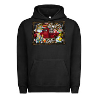 Pigment Black Happy Easter Urban Hoodie - CowhideDigitalArt