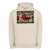 Pigment French Oak Happy Easter Urban Hoodie - CowhideDigitalArt