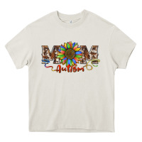 Cream autism mom Heavy Core Tee - BarkalooDesign