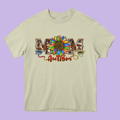 Autism Mom Heavy Core Tee Designed By Barkaloodesign