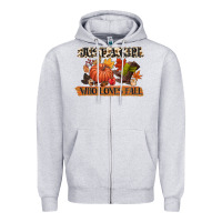 Heather Grey just a girl who loves fall Zipper Hoodie - CowGirlArtShop