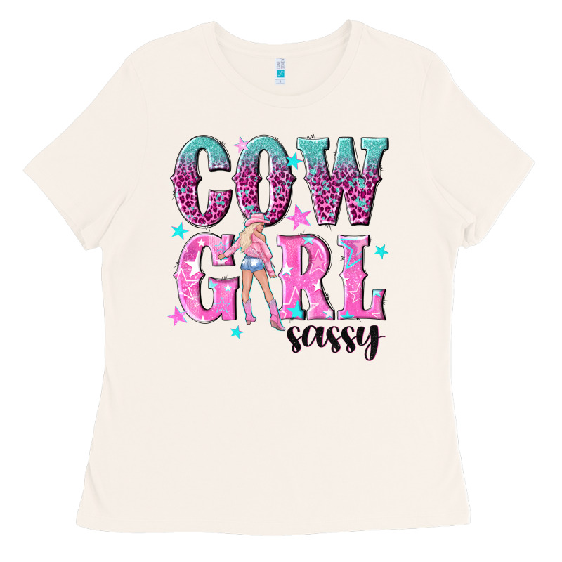 Cowgirl Sassy With Pink Cowgirl Ladies Tee by NancyCooperArtShop | Teevron