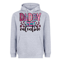 Heather Grey daddy is my valentine Heavyweight Hoodie - OliviaCreatesArt